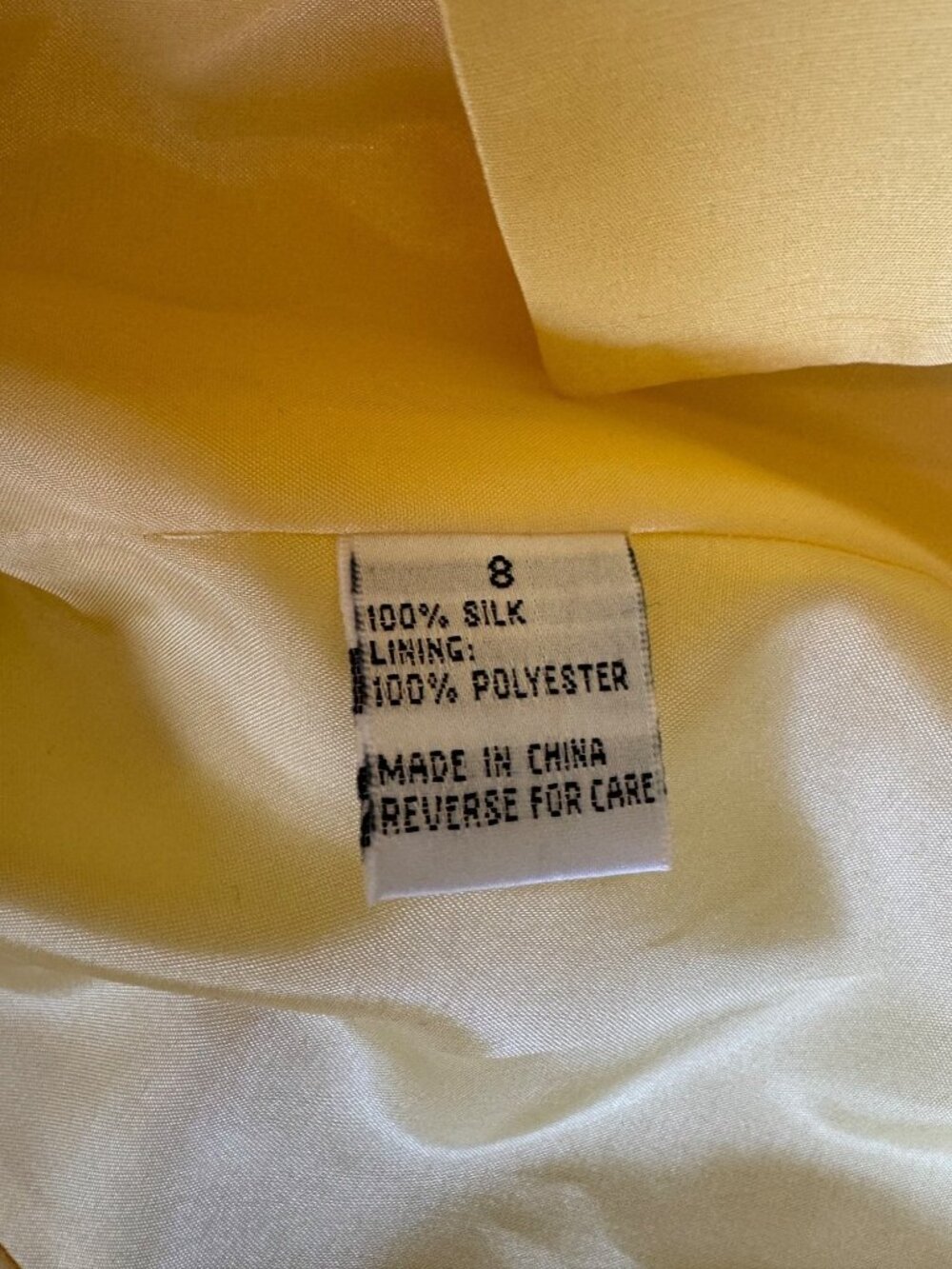 Vintage Travis Ayers Silk Yellow Blazer and Knee Length Pencil Skirt Suit Set 8 - Picture 9 of 15